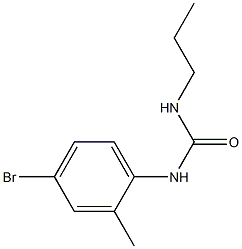 1-(4-bromo-2-methylphenyl)-3-propylurea Struktur