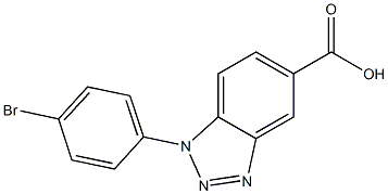 1-(4-bromophenyl)-1H-1,2,3-benzotriazole-5-carboxylic acid Struktur