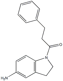 1-(5-amino-2,3-dihydro-1H-indol-1-yl)-3-phenylpropan-1-one Struktur