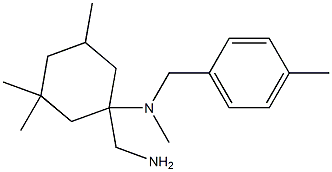 1-(aminomethyl)-N,3,3,5-tetramethyl-N-[(4-methylphenyl)methyl]cyclohexan-1-amine Struktur