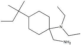 1-(aminomethyl)-N,N-diethyl-4-(2-methylbutan-2-yl)cyclohexan-1-amine Struktur