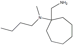 1-(aminomethyl)-N-butyl-N-methylcycloheptan-1-amine Struktur