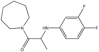 1-(azepan-1-yl)-2-[(3,4-difluorophenyl)amino]propan-1-one Struktur