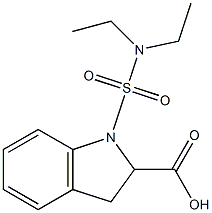 1-(diethylsulfamoyl)-2,3-dihydro-1H-indole-2-carboxylic acid Struktur