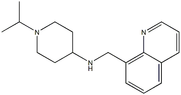 1-(propan-2-yl)-N-(quinolin-8-ylmethyl)piperidin-4-amine Struktur