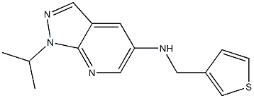 1-(propan-2-yl)-N-(thiophen-3-ylmethyl)-1H-pyrazolo[3,4-b]pyridin-5-amine Struktur