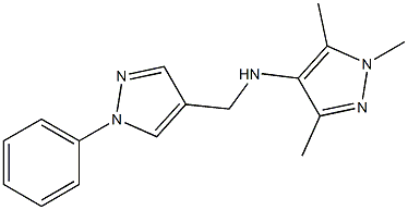 1,3,5-trimethyl-N-[(1-phenyl-1H-pyrazol-4-yl)methyl]-1H-pyrazol-4-amine Struktur