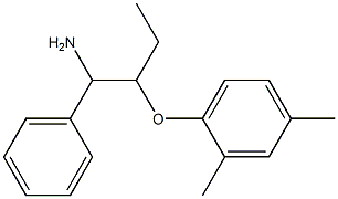 1-[(1-amino-1-phenylbutan-2-yl)oxy]-2,4-dimethylbenzene Struktur