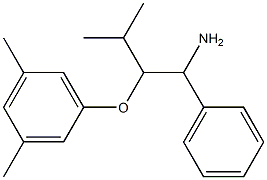 1-[(1-amino-3-methyl-1-phenylbutan-2-yl)oxy]-3,5-dimethylbenzene Struktur