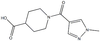 1-[(1-methyl-1H-pyrazol-4-yl)carbonyl]piperidine-4-carboxylic acid Struktur