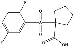 1-[(2,5-difluorophenyl)sulfonyl]cyclopentanecarboxylic acid Struktur