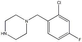 1-[(2-chloro-4-fluorophenyl)methyl]piperazine Struktur