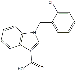 1-[(2-chlorophenyl)methyl]-1H-indole-3-carboxylic acid Struktur