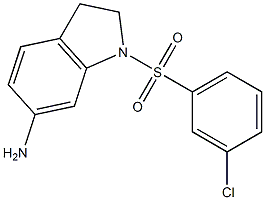 1-[(3-chlorobenzene)sulfonyl]-2,3-dihydro-1H-indol-6-amine Struktur