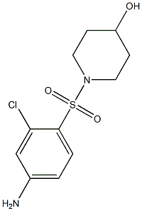 1-[(4-amino-2-chlorobenzene)sulfonyl]piperidin-4-ol Struktur