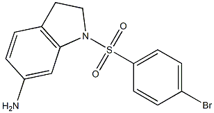 1-[(4-bromobenzene)sulfonyl]-2,3-dihydro-1H-indol-6-amine Struktur