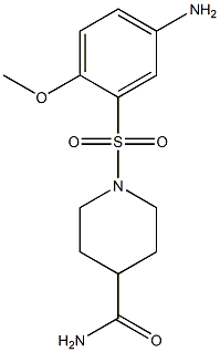 1-[(5-amino-2-methoxybenzene)sulfonyl]piperidine-4-carboxamide Struktur