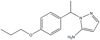 1-[1-(4-propoxyphenyl)ethyl]-1H-pyrazol-5-amine Struktur