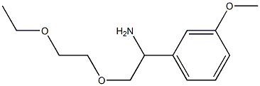 1-[1-amino-2-(2-ethoxyethoxy)ethyl]-3-methoxybenzene Struktur