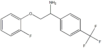 1-[1-amino-2-(2-fluorophenoxy)ethyl]-4-(trifluoromethyl)benzene Struktur