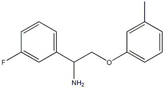 1-[1-amino-2-(3-methylphenoxy)ethyl]-3-fluorobenzene Struktur