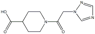 1-[2-(1H-1,2,4-triazol-1-yl)acetyl]piperidine-4-carboxylic acid Struktur