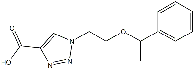 1-[2-(1-phenylethoxy)ethyl]-1H-1,2,3-triazole-4-carboxylic acid Struktur