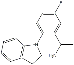 1-[2-(2,3-dihydro-1H-indol-1-yl)-5-fluorophenyl]ethan-1-amine Struktur