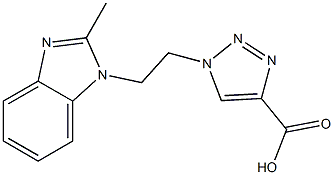 1-[2-(2-methyl-1H-1,3-benzodiazol-1-yl)ethyl]-1H-1,2,3-triazole-4-carboxylic acid Struktur