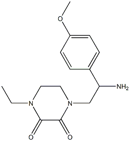 1-[2-amino-2-(4-methoxyphenyl)ethyl]-4-ethylpiperazine-2,3-dione Struktur