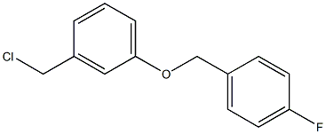 1-[3-(chloromethyl)phenoxymethyl]-4-fluorobenzene Struktur