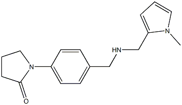 1-[4-({[(1-methyl-1H-pyrrol-2-yl)methyl]amino}methyl)phenyl]pyrrolidin-2-one Struktur