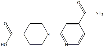 1-[4-(aminocarbonyl)pyridin-2-yl]piperidine-4-carboxylic acid Struktur