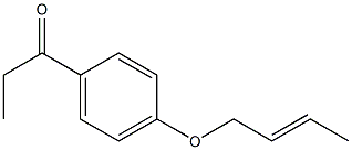 1-[4-(but-2-en-1-yloxy)phenyl]propan-1-one Struktur