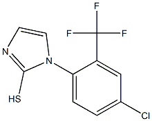 1-[4-chloro-2-(trifluoromethyl)phenyl]-1H-imidazole-2-thiol Struktur