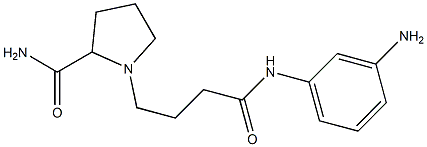 1-{3-[(3-aminophenyl)carbamoyl]propyl}pyrrolidine-2-carboxamide Struktur