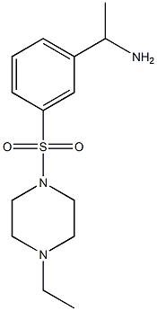 1-{3-[(4-ethylpiperazine-1-)sulfonyl]phenyl}ethan-1-amine Struktur