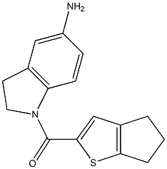 1-{4H,5H,6H-cyclopenta[b]thiophen-2-ylcarbonyl}-2,3-dihydro-1H-indol-5-amine Struktur