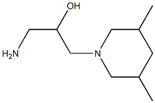 1-amino-3-(3,5-dimethylpiperidin-1-yl)propan-2-ol Struktur