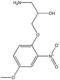 1-amino-3-(4-methoxy-2-nitrophenoxy)propan-2-ol Struktur