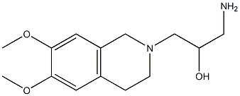 1-amino-3-(6,7-dimethoxy-1,2,3,4-tetrahydroisoquinolin-2-yl)propan-2-ol Struktur