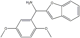 1-benzofuran-2-yl(2,5-dimethoxyphenyl)methanamine Struktur