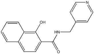 1-hydroxy-N-(pyridin-4-ylmethyl)naphthalene-2-carboxamide Struktur