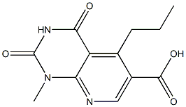 1-methyl-2,4-dioxo-5-propyl-1H,2H,3H,4H-pyrido[2,3-d]pyrimidine-6-carboxylic acid Struktur