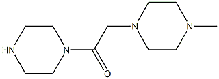 1-methyl-4-(2-oxo-2-piperazin-1-ylethyl)piperazine Struktur