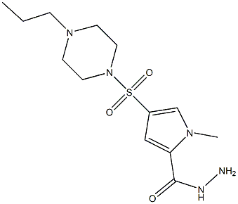 1-methyl-4-[(4-propylpiperazin-1-yl)sulfonyl]-1H-pyrrole-2-carbohydrazide Struktur