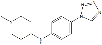 1-methyl-N-[4-(1H-1,2,3,4-tetrazol-1-yl)phenyl]piperidin-4-amine Struktur