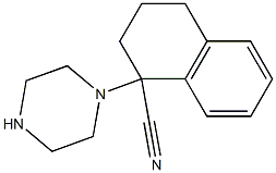 1-piperazin-1-yl-1,2,3,4-tetrahydronaphthalene-1-carbonitrile Struktur