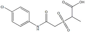 2-({[(4-chlorophenyl)carbamoyl]methane}sulfonyl)propanoic acid Struktur