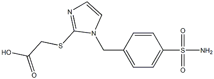 2-({1-[(4-sulfamoylphenyl)methyl]-1H-imidazol-2-yl}sulfanyl)acetic acid Struktur